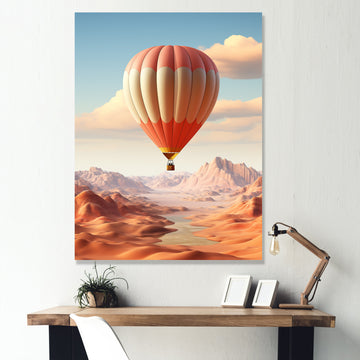 Hot Air Balloon Voyage In The Skies Harmony - Hot Air Balloon Canvas Wall Art